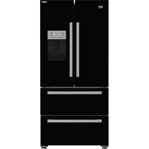 Beko HarvestFresh GRNE360520DB American Fridge Freezer - Black